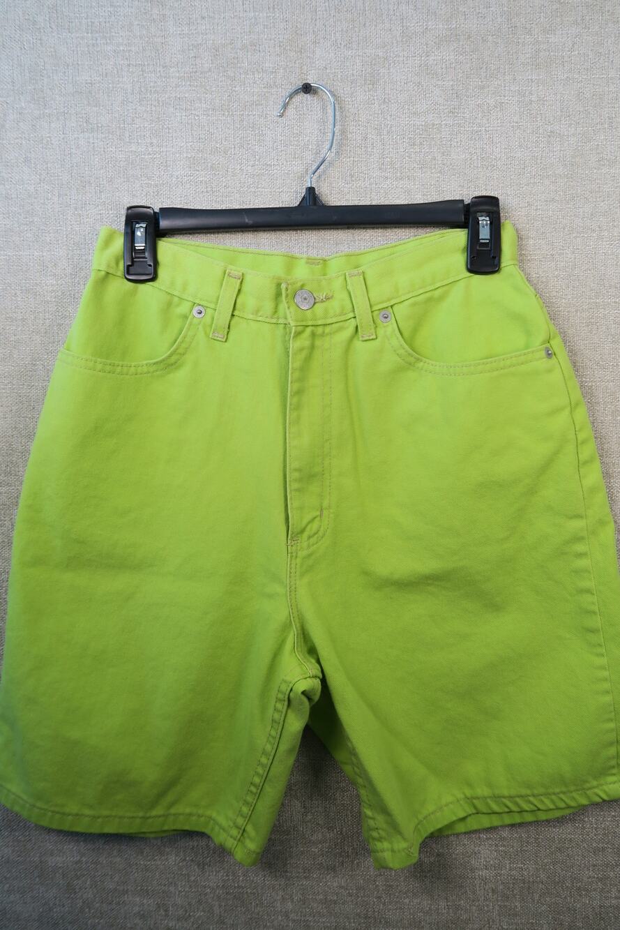 Vintage Faded Glory Lime Green Denim Shorts